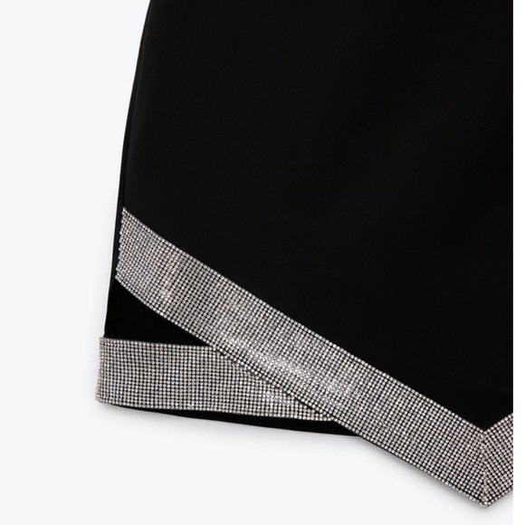 Zara rhinestone shimmer miniskirt NWT - Picture 7 of 8